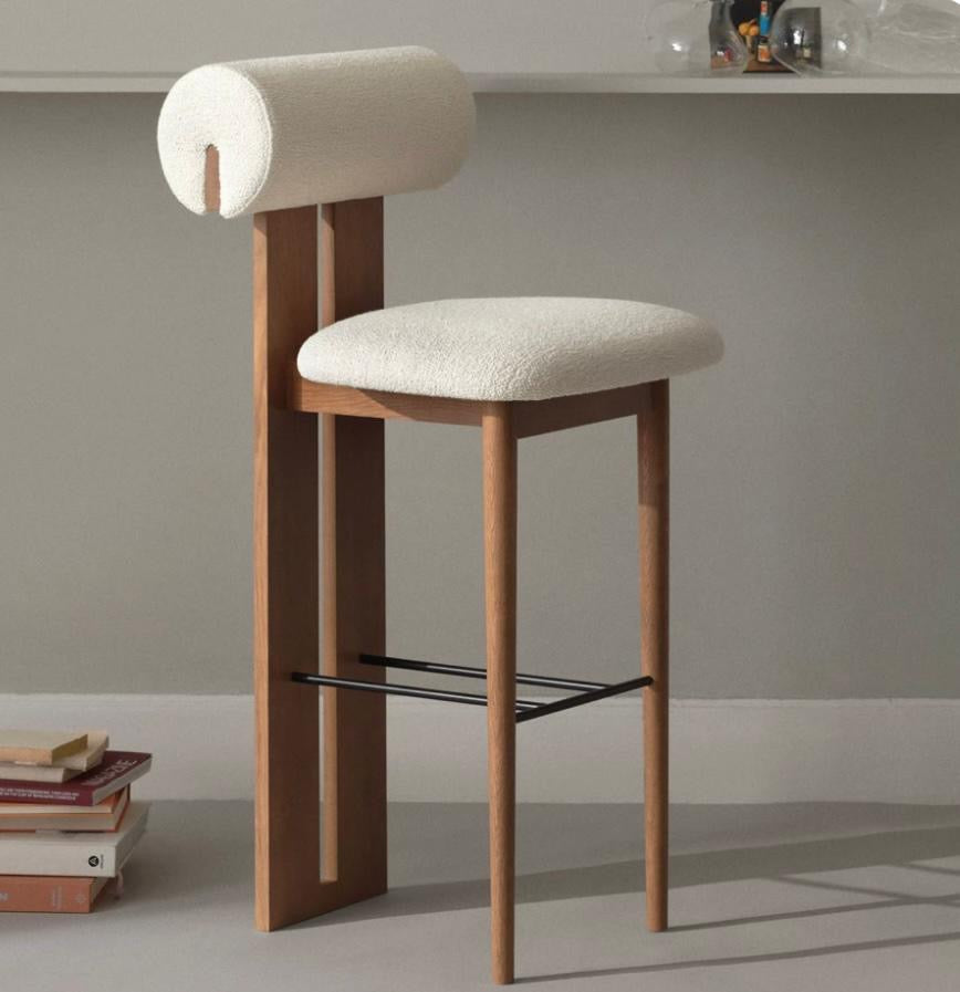 Arch Solid Wood Bar Chair
