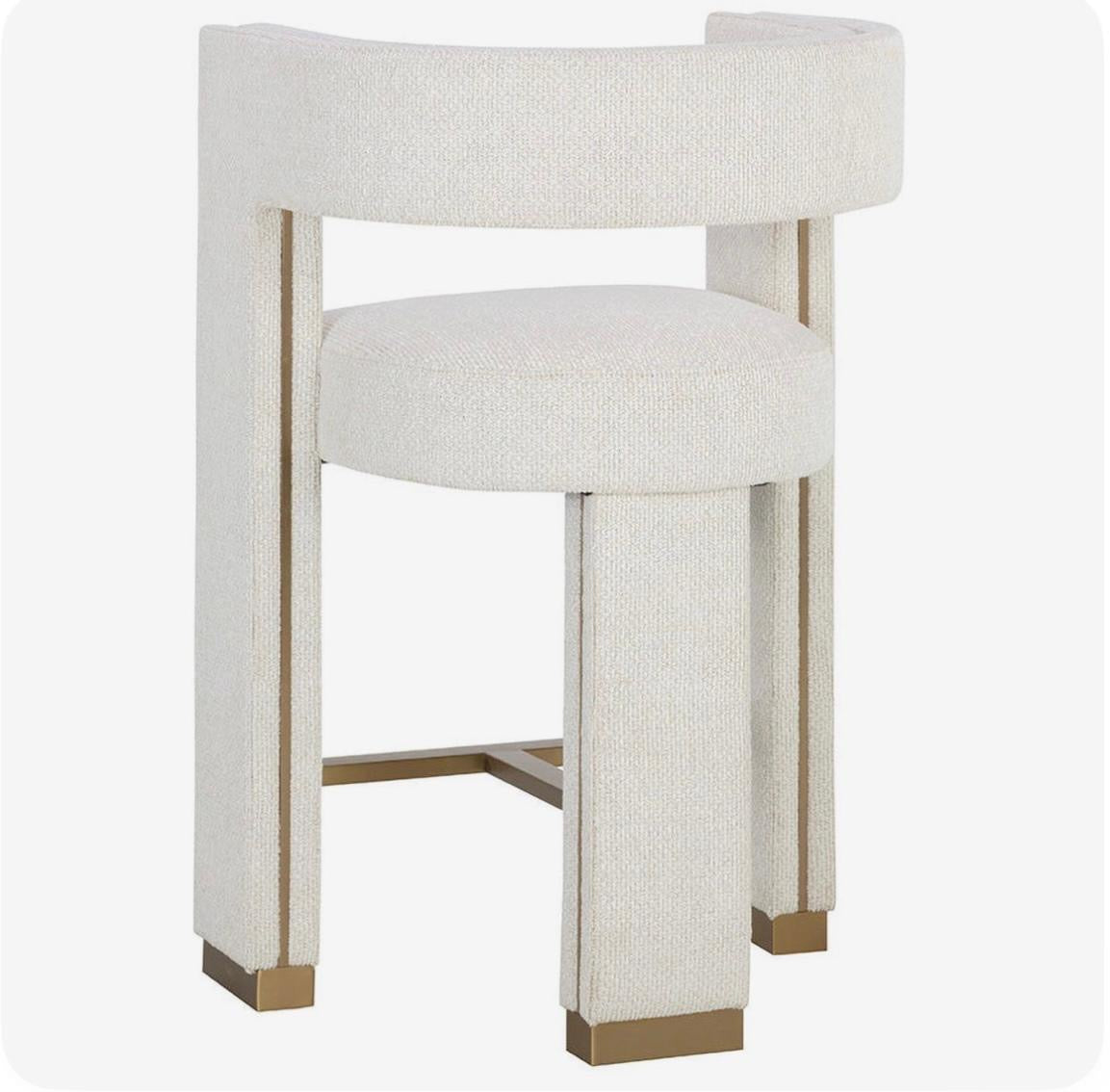 Linen Brooch Bar Chair