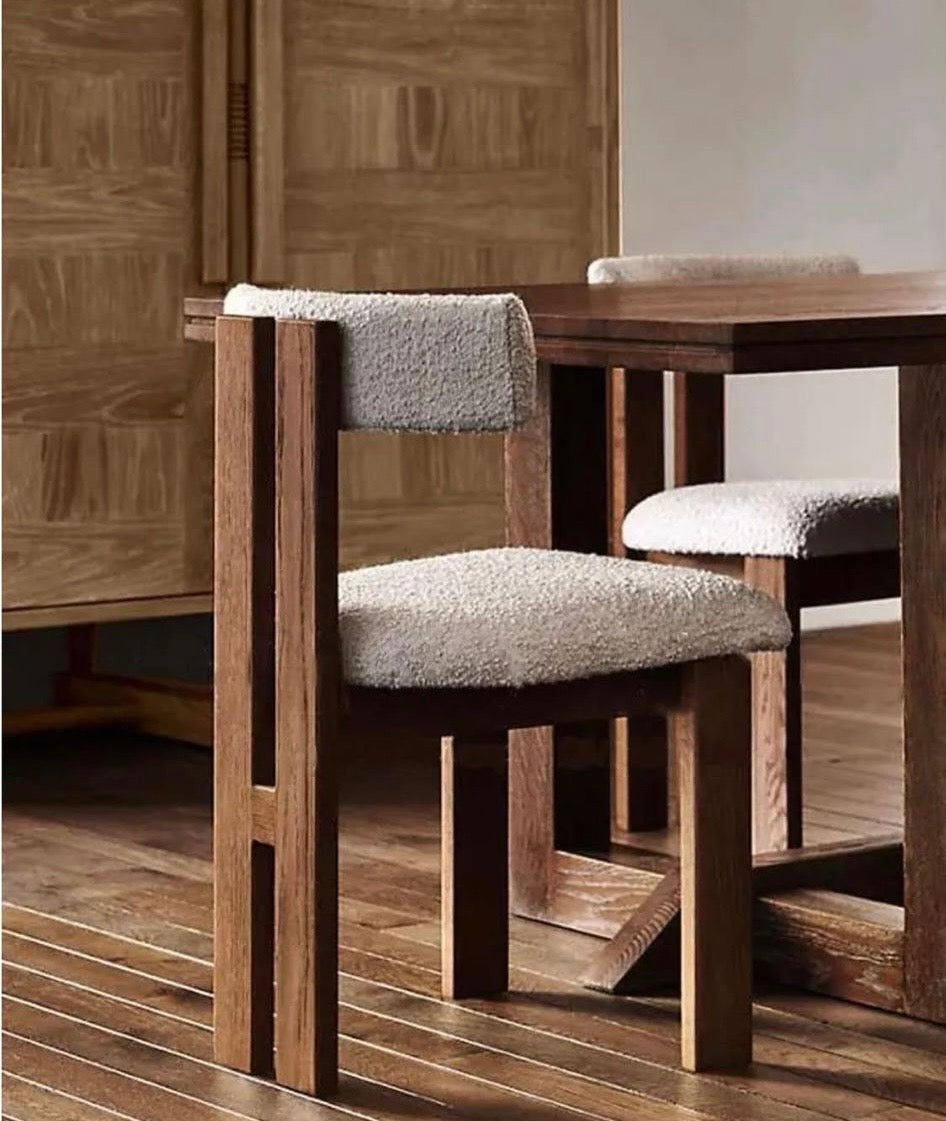 Long Frame Solid Wood Chair