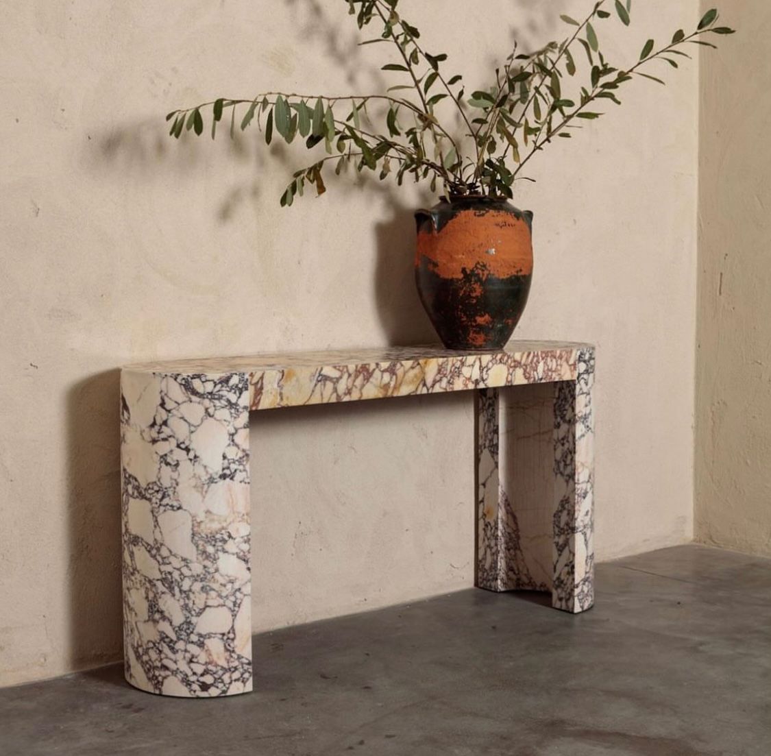 Calacatta Oval Console Table