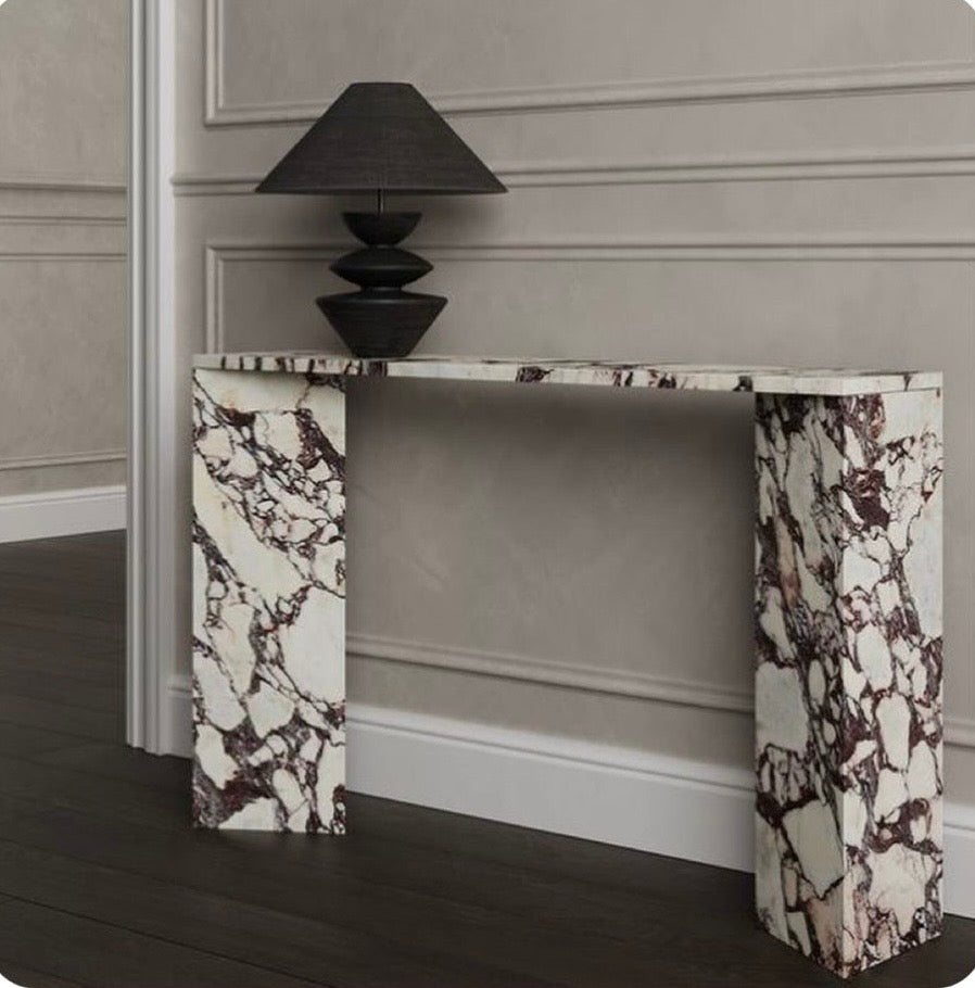 Calacatta Viola Asymmetrical Console Table