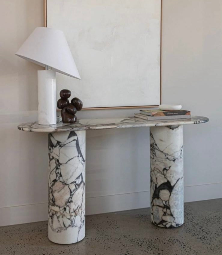 Ocean Blu Marble Console Table