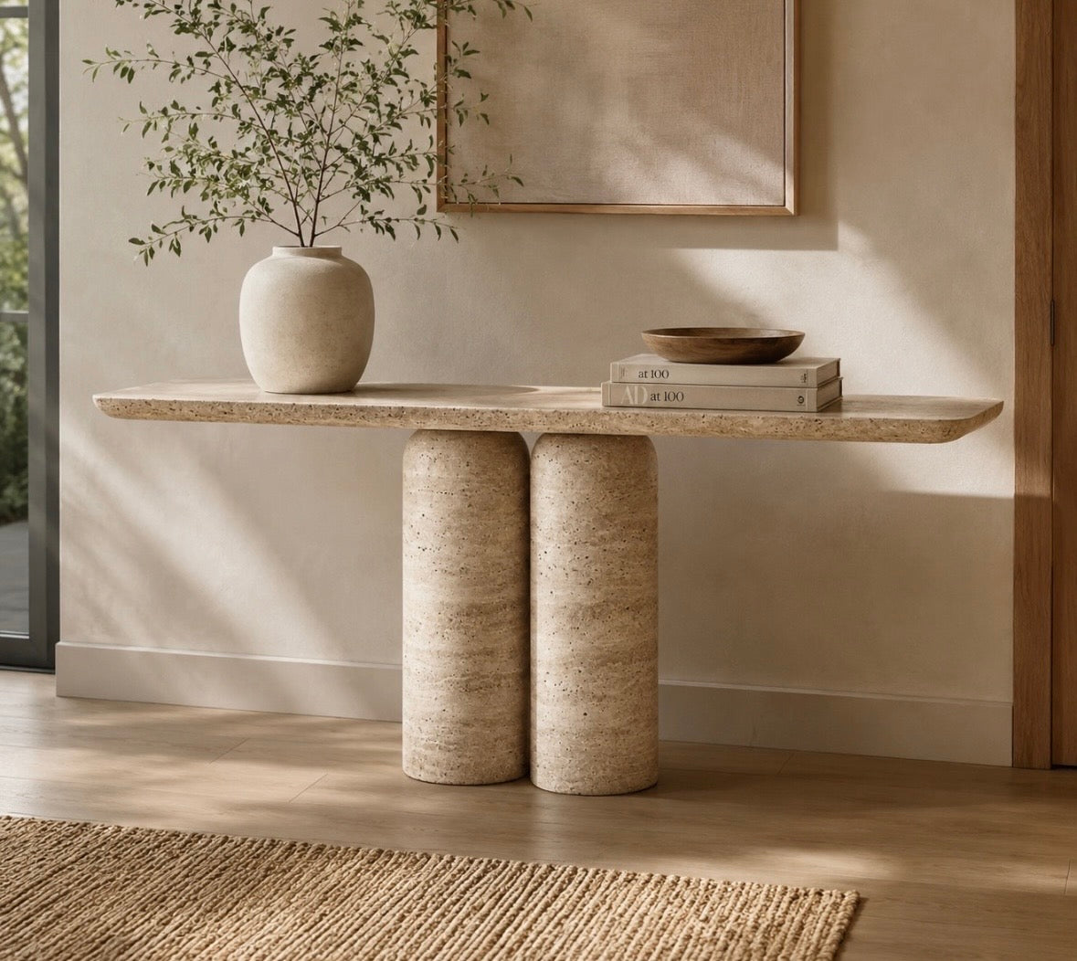 Arabescato Marble Console Table