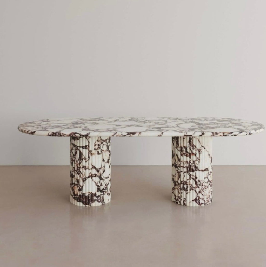Burgundy viola marble Dinning table