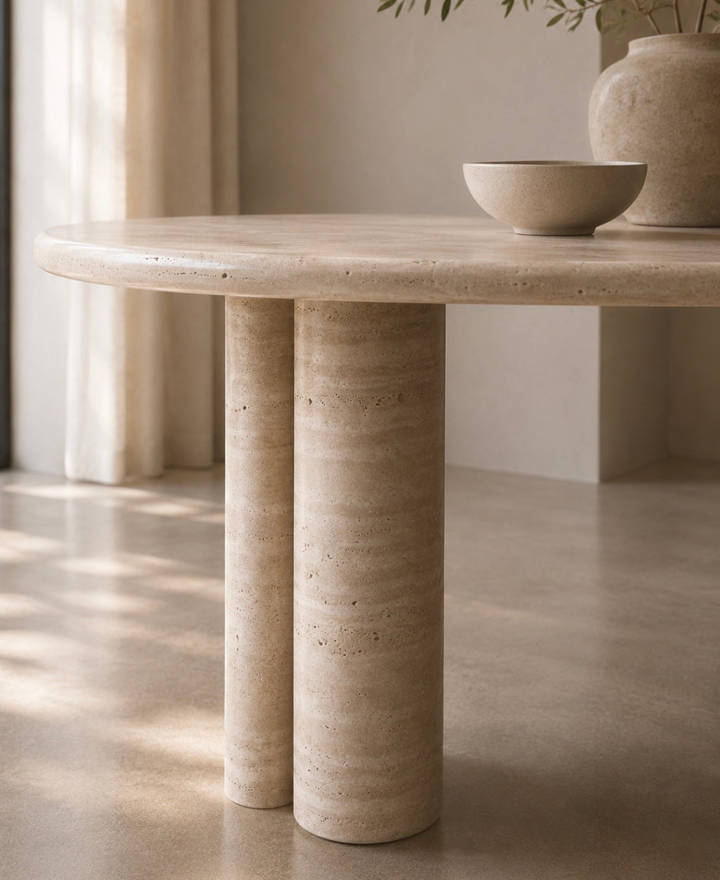 Travertine Roseta dinning table