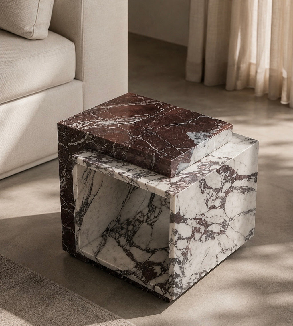 Rossa marble side table