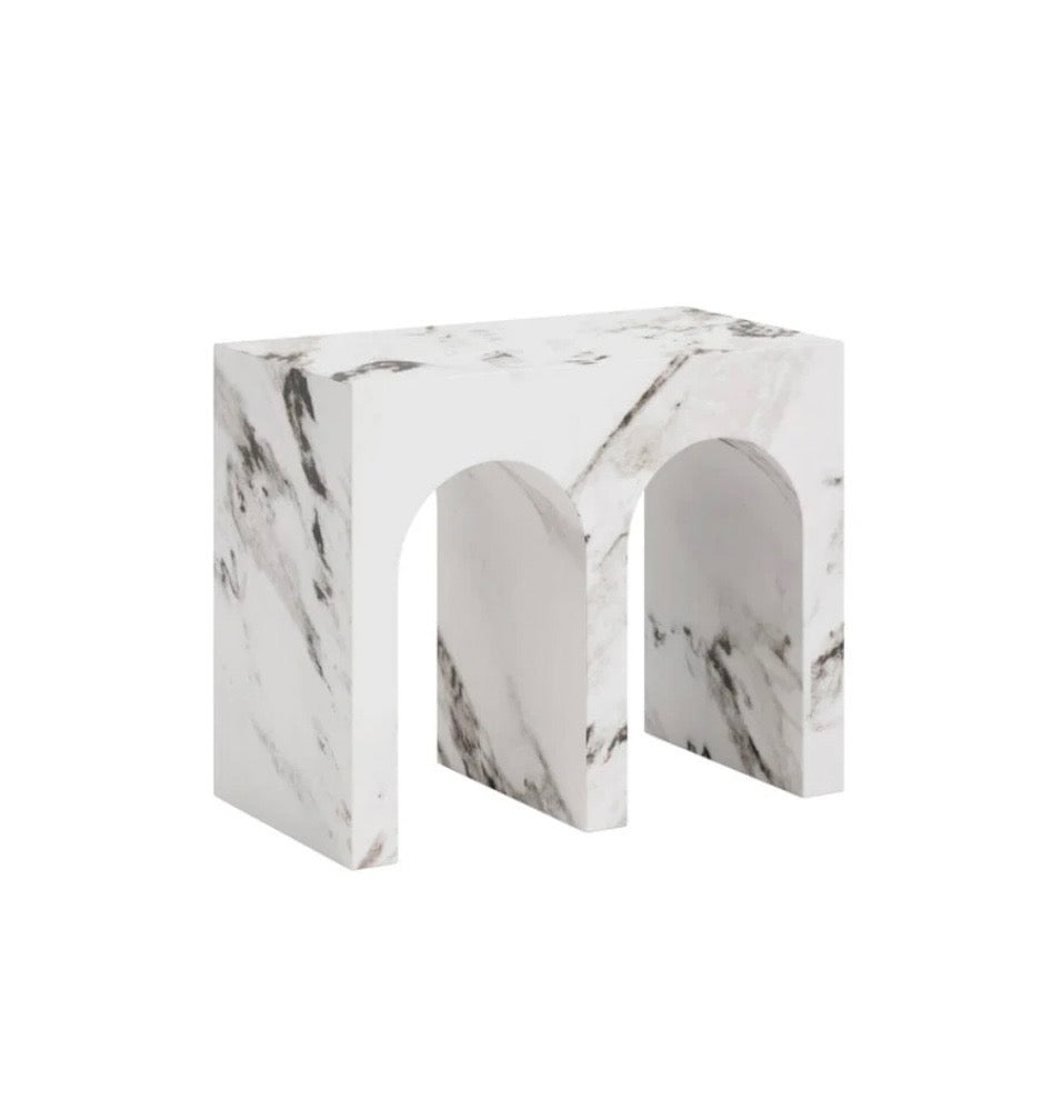 Arch marble side table