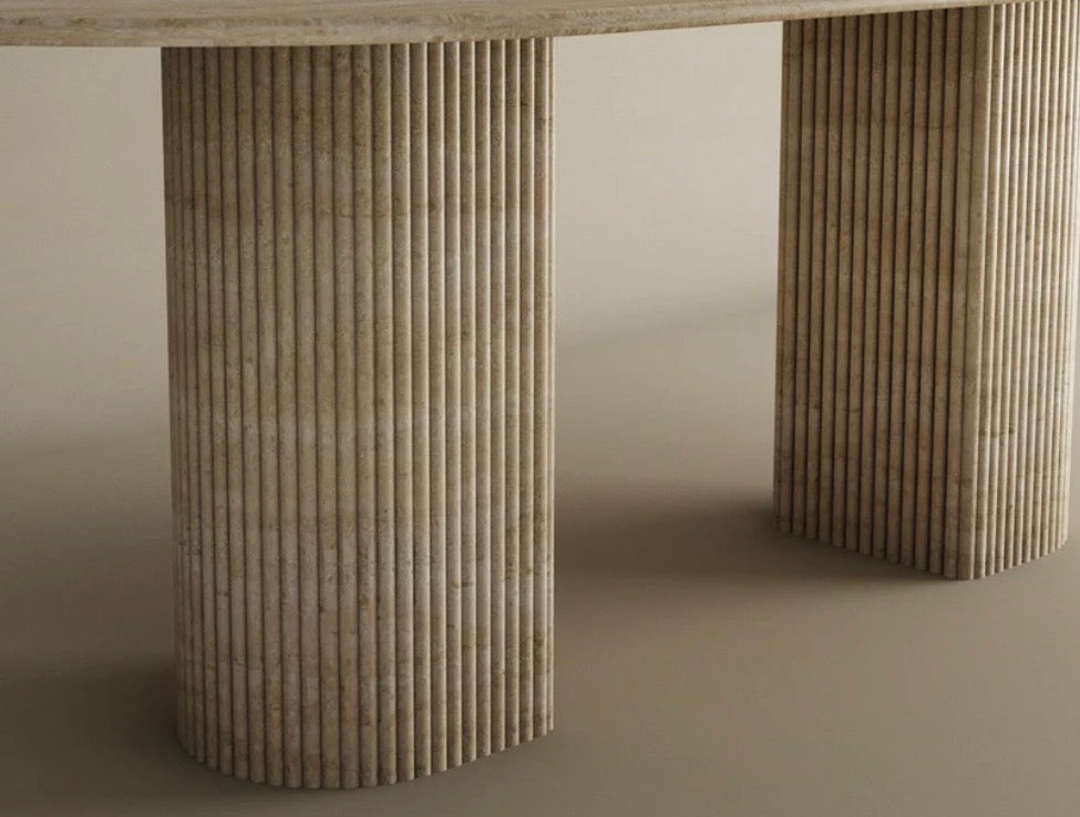 Greta travertine dinning table
