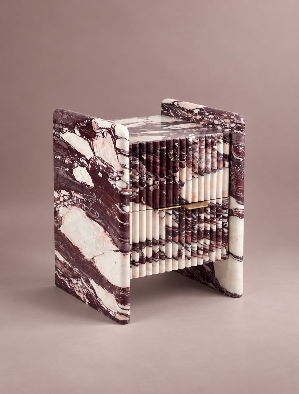 Italian draw opener side table