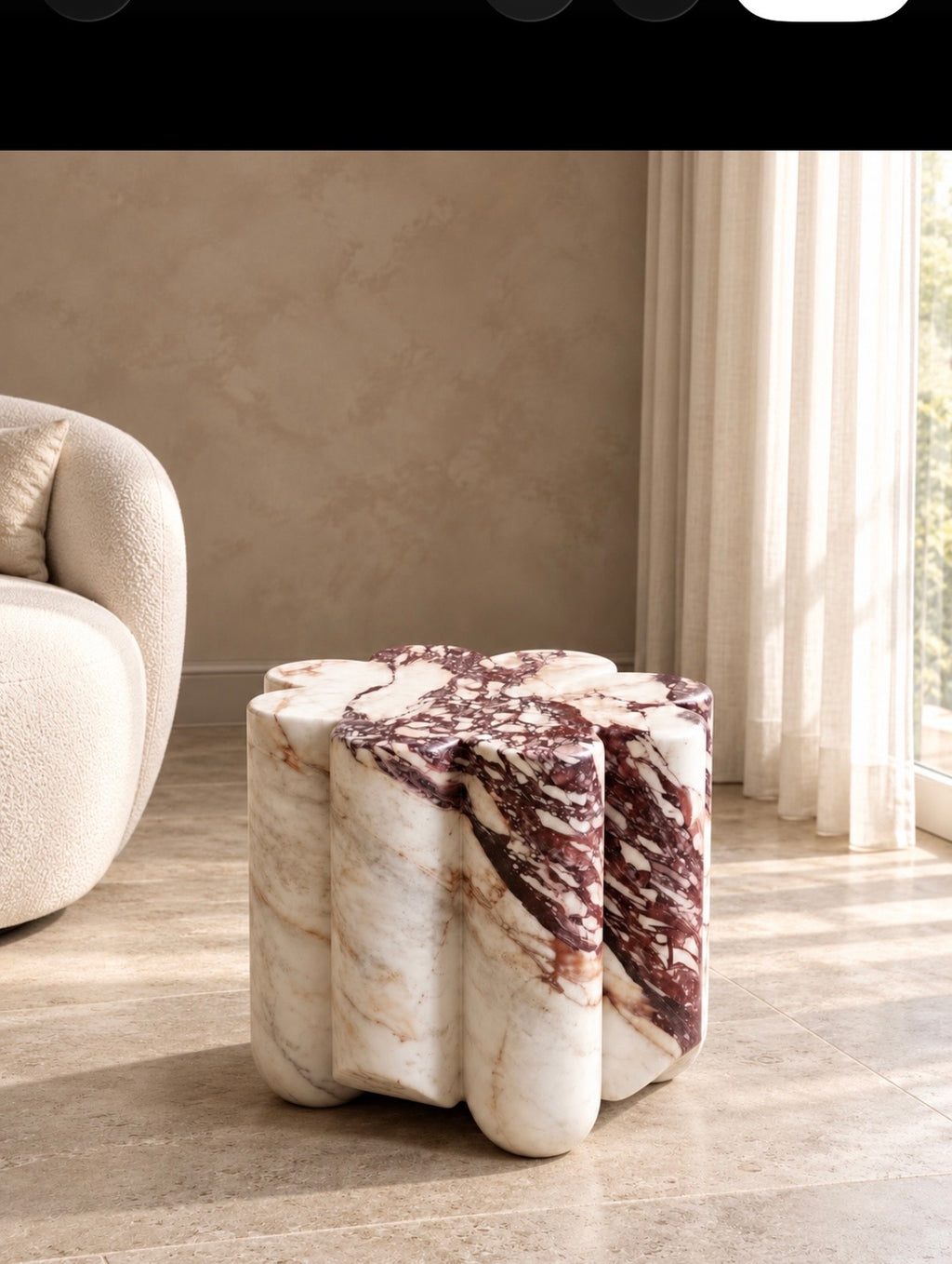 Italian viola side table