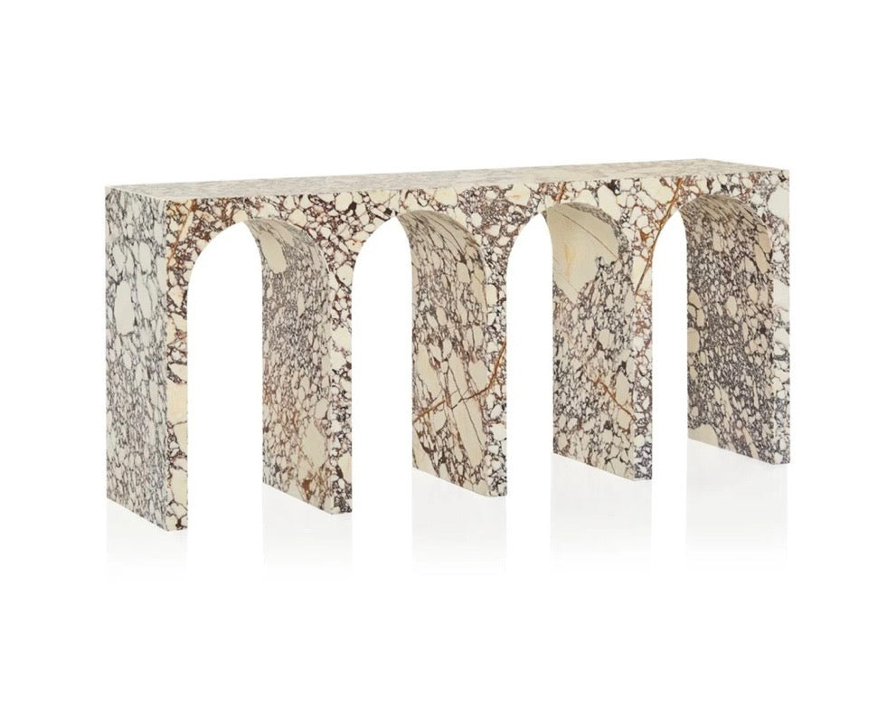 Calacatta Viola Arch Console Table