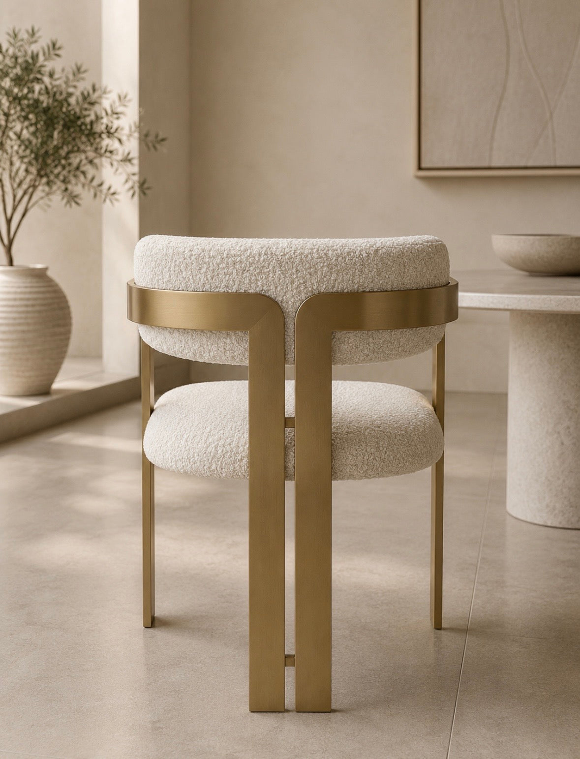 Golden Frame Amber Chair
