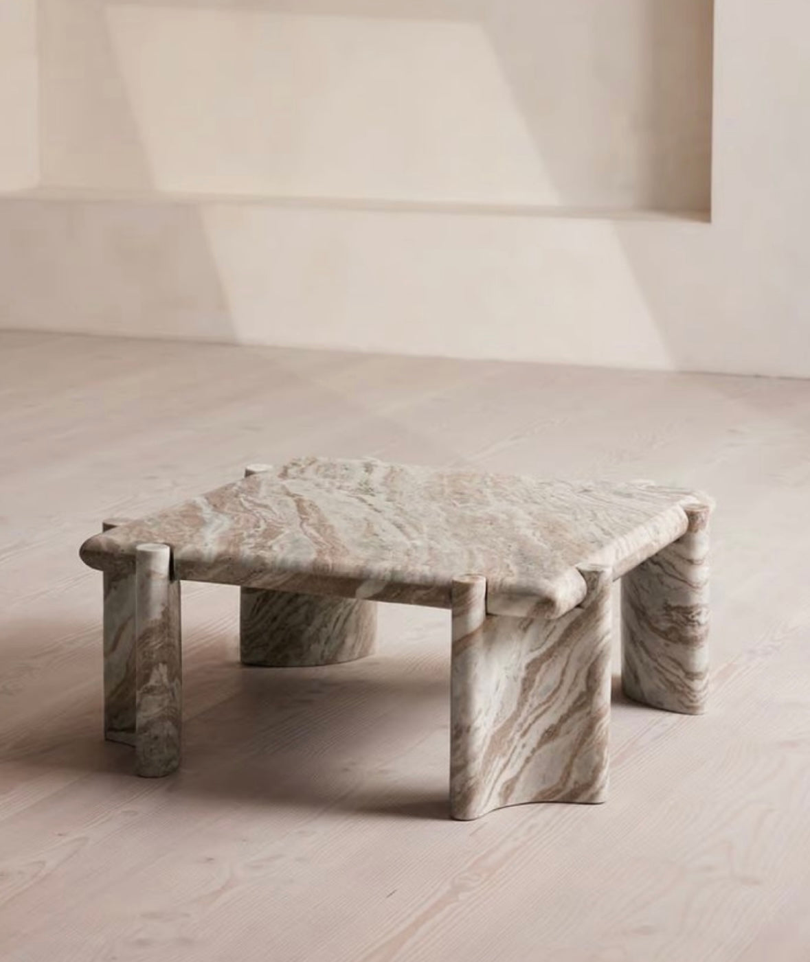 Ceiling marble coffee table