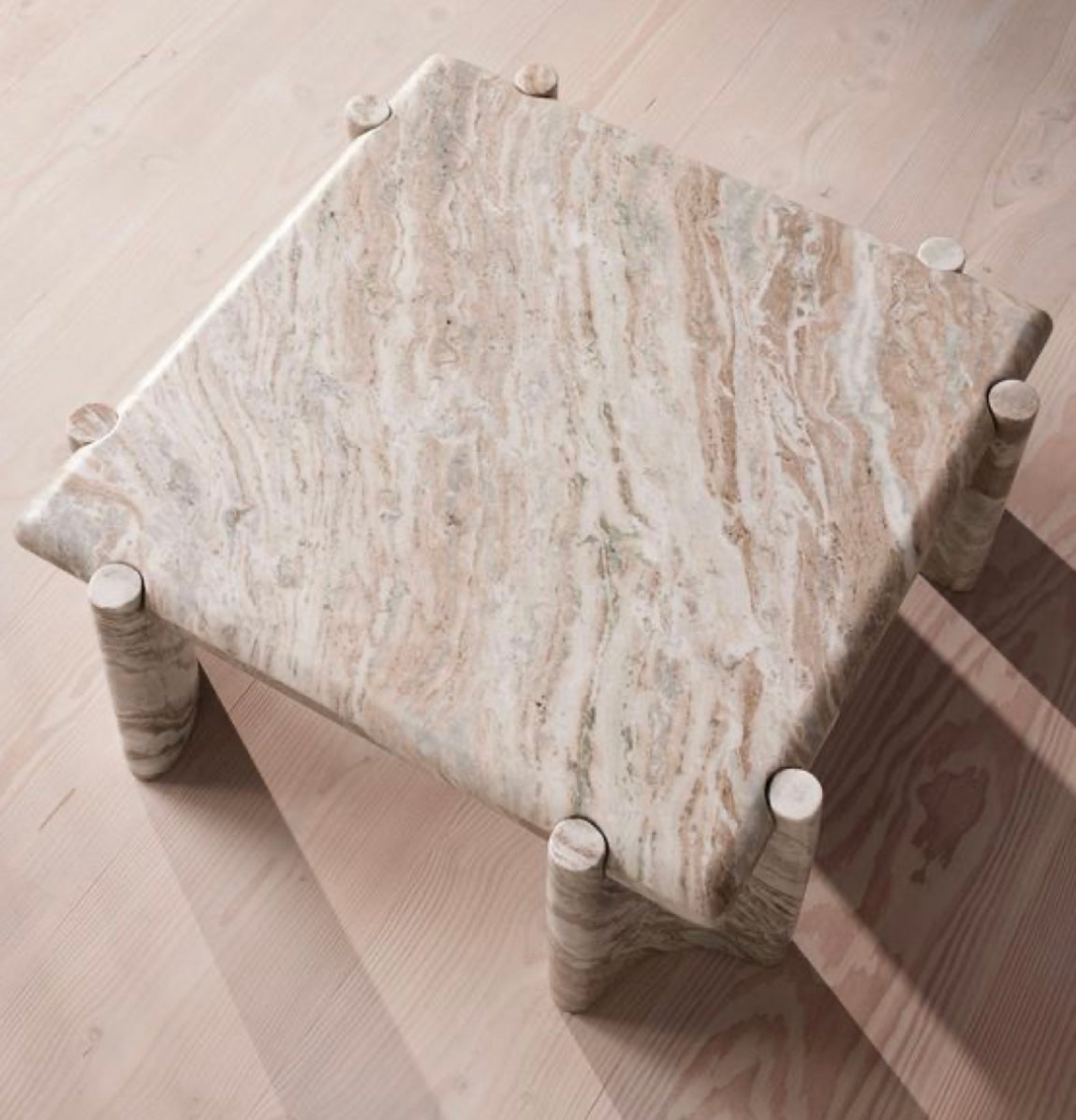 Ceiling marble coffee table