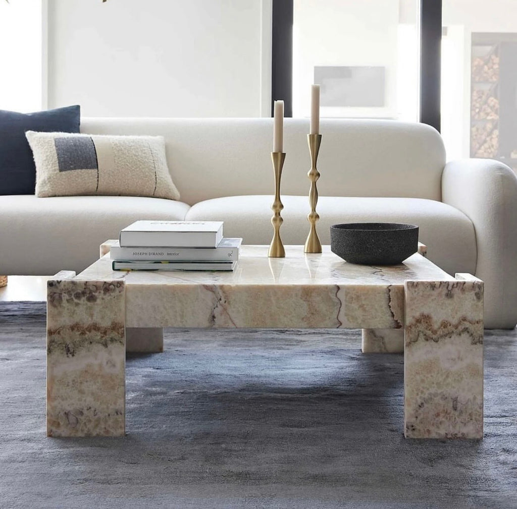 Onyx stone coffee table