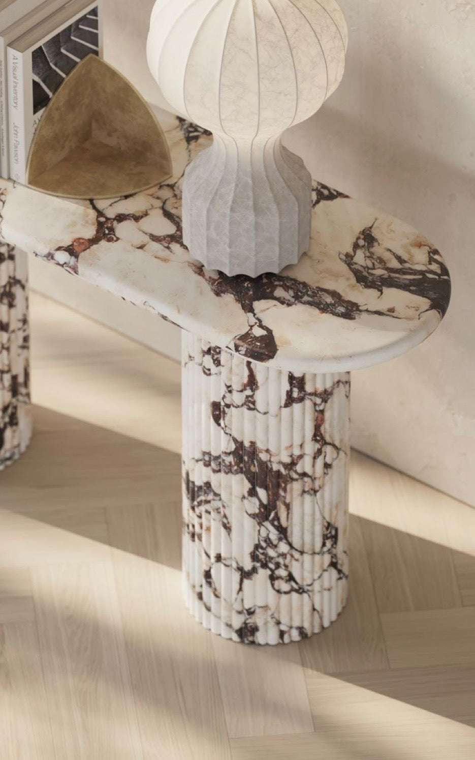 Ripple viola marble console