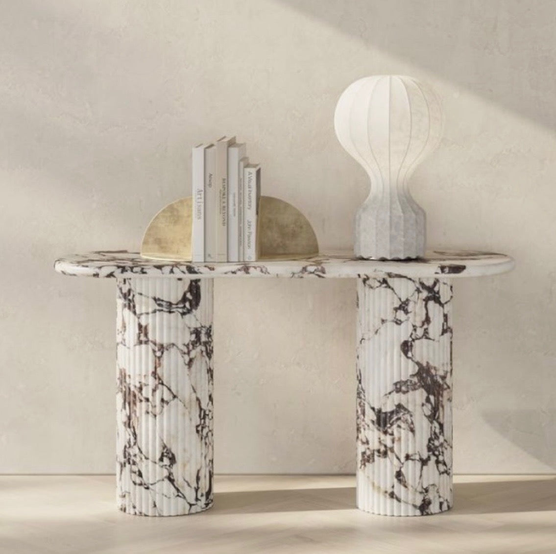 Ripple viola marble console