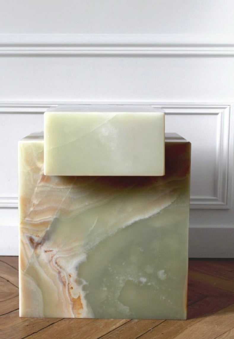 Greened onyx Side table