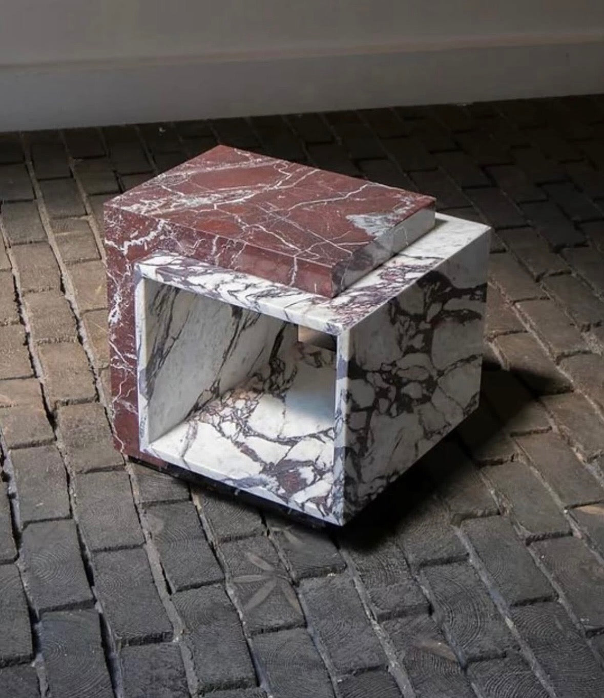 Rossa marble side table