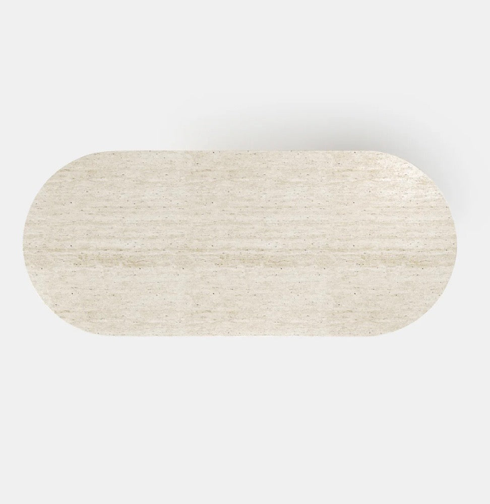 Whiten travertine dinning table