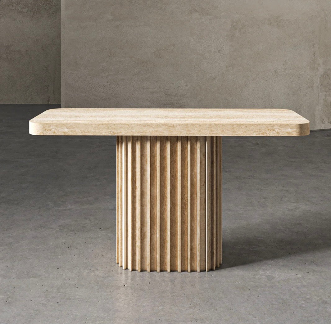 Fluted aria console table