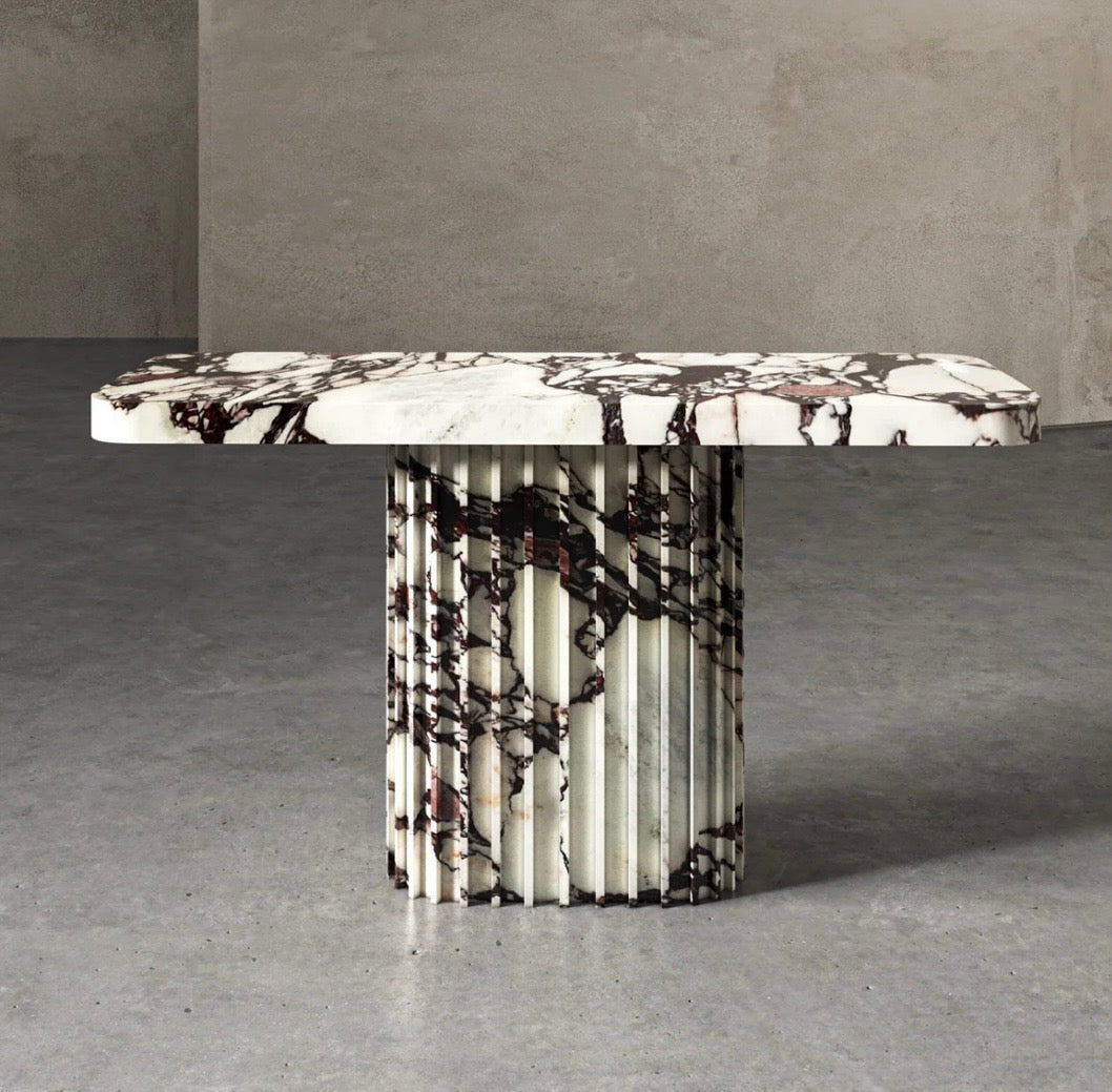 Fluted aria console table