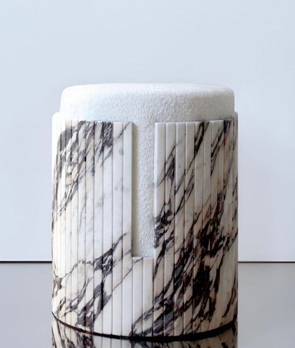 Boucle viola side table