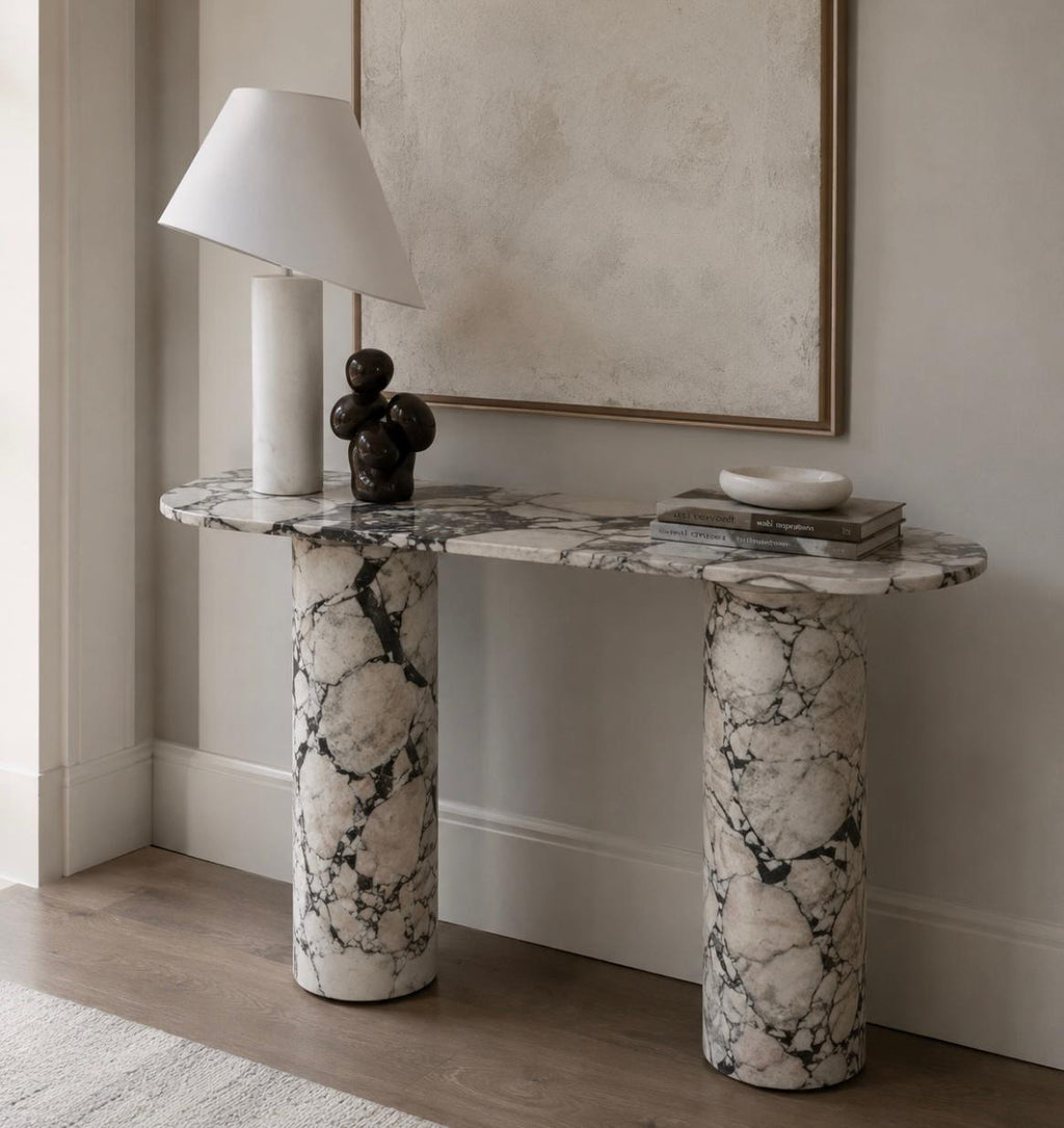 Ocean Blu Marble Console Table