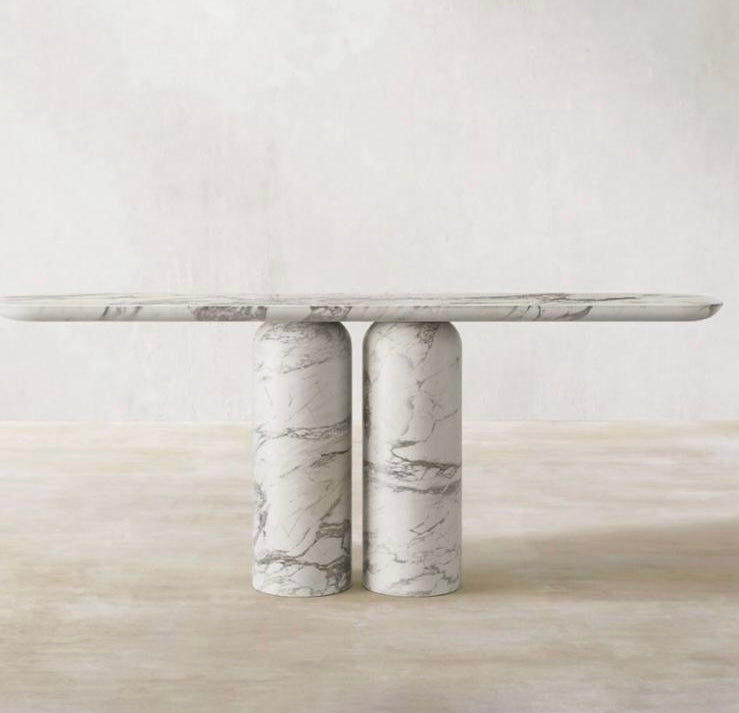 Arabescato Marble Console Table